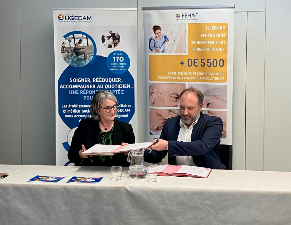 Signature de partenariat entre le DG de la FEHAP et la DG du Groupe UGECAM