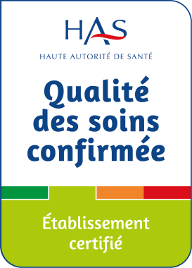 Picto HAS Haute Autorité de Santé Qualité de Soins Confirmée établissement certifié