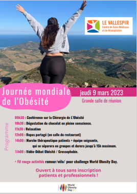 Programme de la journée mondiale de l'obésité du 9 mars 2023