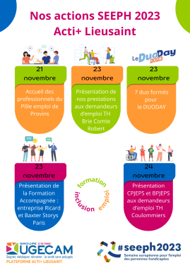 programme seeph 2023 à Acti+ Lieusaint