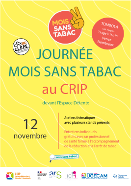 affiche mois sans tabac au CRIP