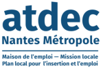 Logo atdec Nantes métropole - Maison de l'emploi - Mission locale - plan local pour l'insertion et l'emploi